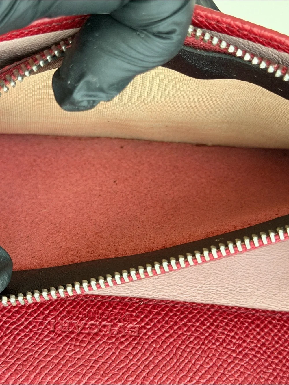 Authentic Bvlgari Clip Red Leather Long Wallet